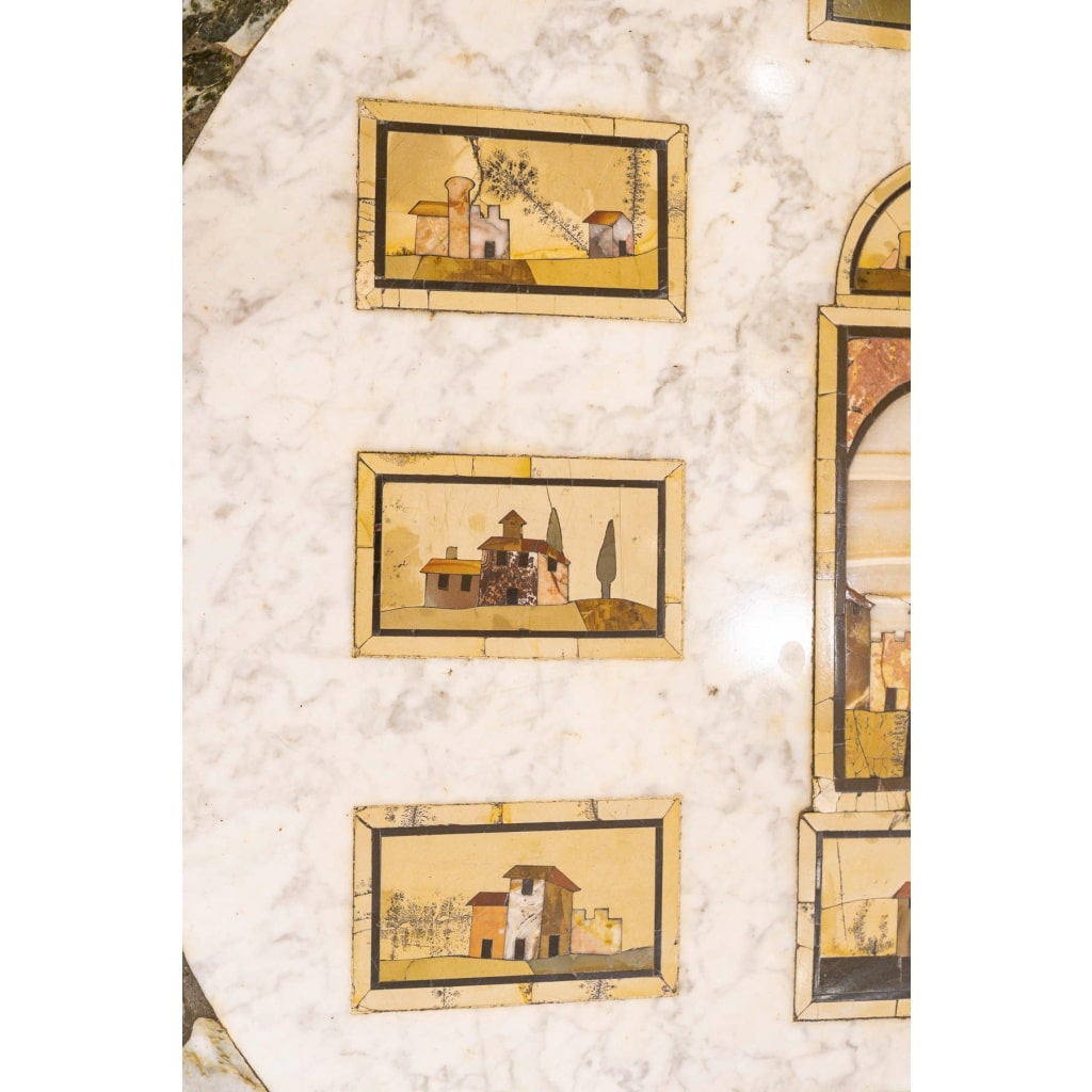 Table guéridon à marqueterie de pierres dures et marbre, Florence vers 1810 4 Table guéridon à marqueterie de pierres dures et marbre, Florence vers 1810 4