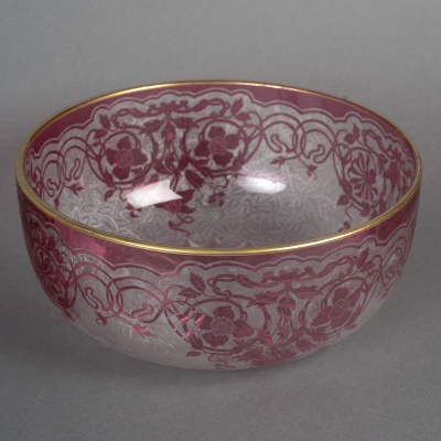 BACCARAT, Coupe en cristal gravé, fin XIXème siècle