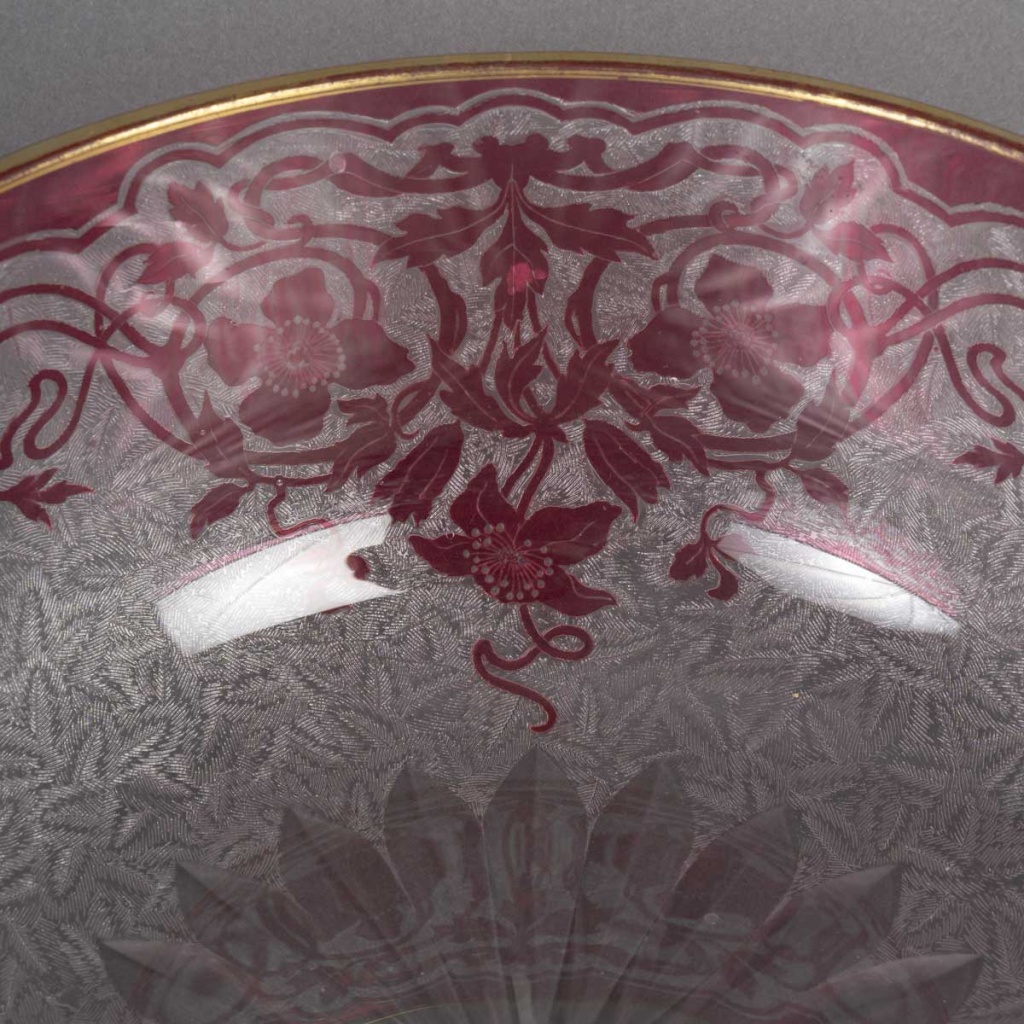 BACCARAT, Coupe en cristal gravé, fin XIXème siècle 4