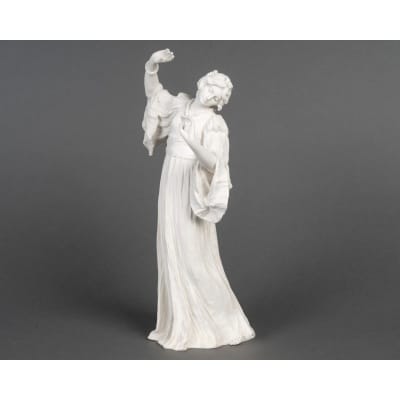 Sculpture Statuette « Danseuse au Bracelet » porcelaine de Sèvres d&rsquo;Agathon LEONARD