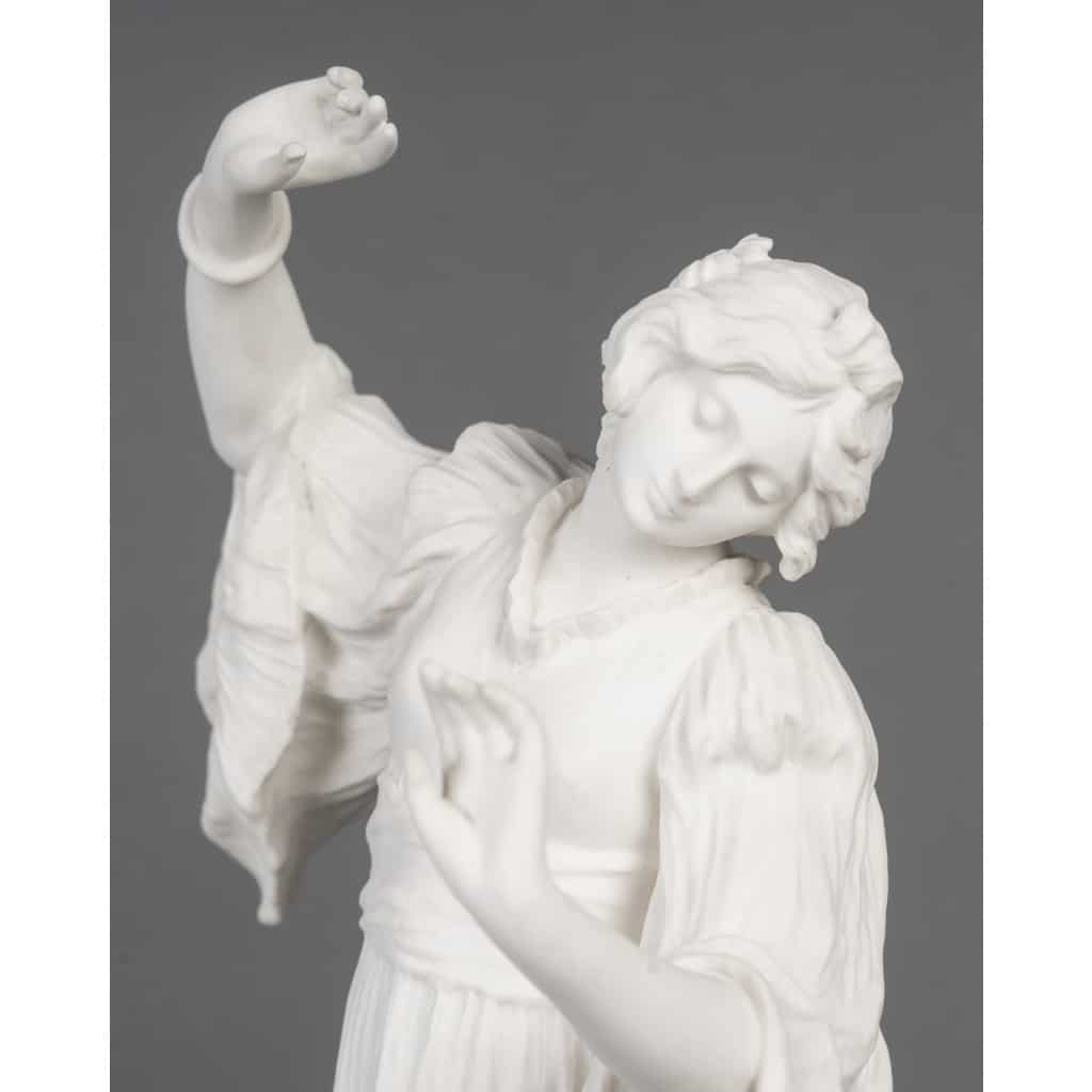Sculpture Statuette « Danseuse au Bracelet » porcelaine de Sèvres d&rsquo;Agathon LEONARD 6