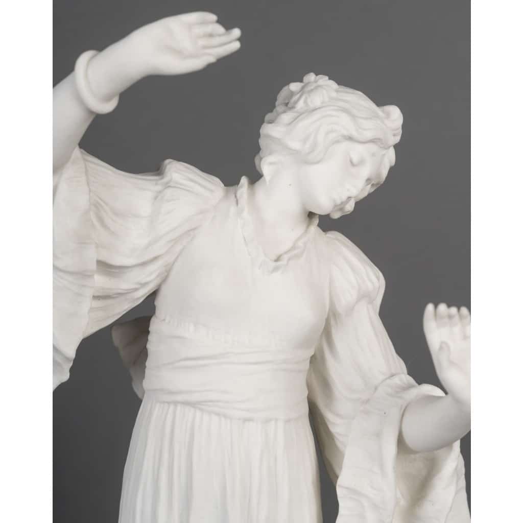 Sculpture Statuette « Danseuse au Bracelet » porcelaine de Sèvres d&rsquo;Agathon LEONARD 9