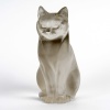 Sculpture Statuette « Chat Assis » verre blanc de René LALIQUE 9