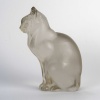 Sculpture Statuette « Chat Assis » verre blanc de René LALIQUE 10