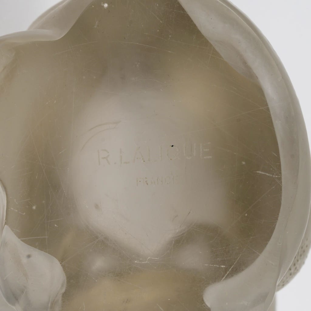 Sculpture Statuette « Chat Assis » verre blanc de René LALIQUE 7