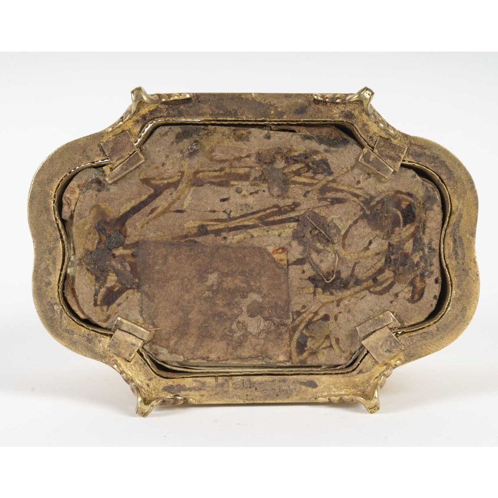 Coffret à bijoux en laiton doré, Epoque Napoléon III 10