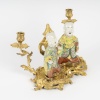 CHINE, bougeoir en bronze et couple en porcelaine. XVIIIème siècle 12