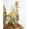 CHINE, bougeoir en bronze et couple en porcelaine. XVIIIème siècle 15