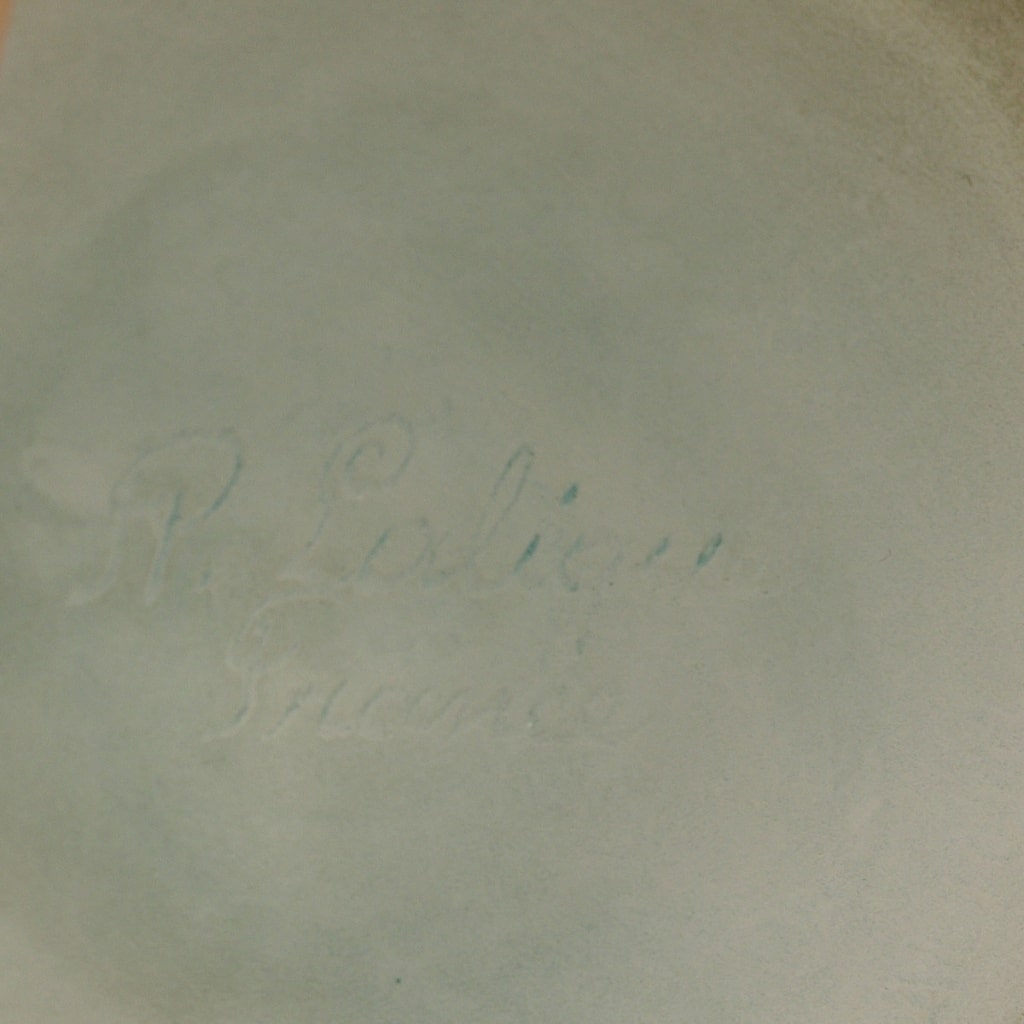 Brûle-Parfums « Sirènes » verre blanc patiné bleu de René LALIQUE 9 Brûle-Parfums « Sirènes » verre blanc patiné bleu de René LALIQUE 9