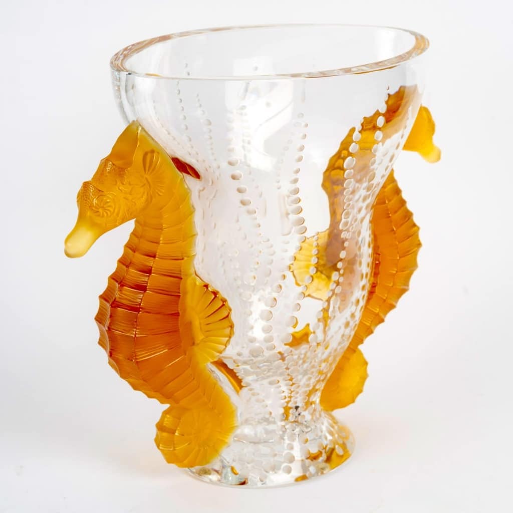 Vase « Poséïdon » cristal blanc et orange de LALIQUE FRANCE 4 Vase « Poséïdon » cristal blanc et orange de LALIQUE FRANCE 4