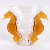 Vase « Poséïdon » cristal blanc et orange de LALIQUE FRANCE 9 Vase « Poséïdon » cristal blanc et orange de LALIQUE FRANCE 9