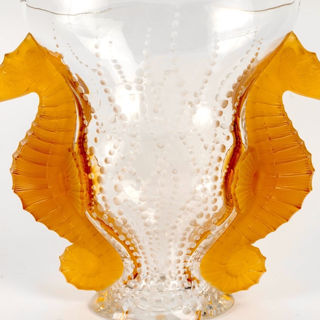 Vase « Poséïdon » cristal blanc et orange de LALIQUE FRANCE 5 Vase « Poséïdon » cristal blanc et orange de LALIQUE FRANCE 5