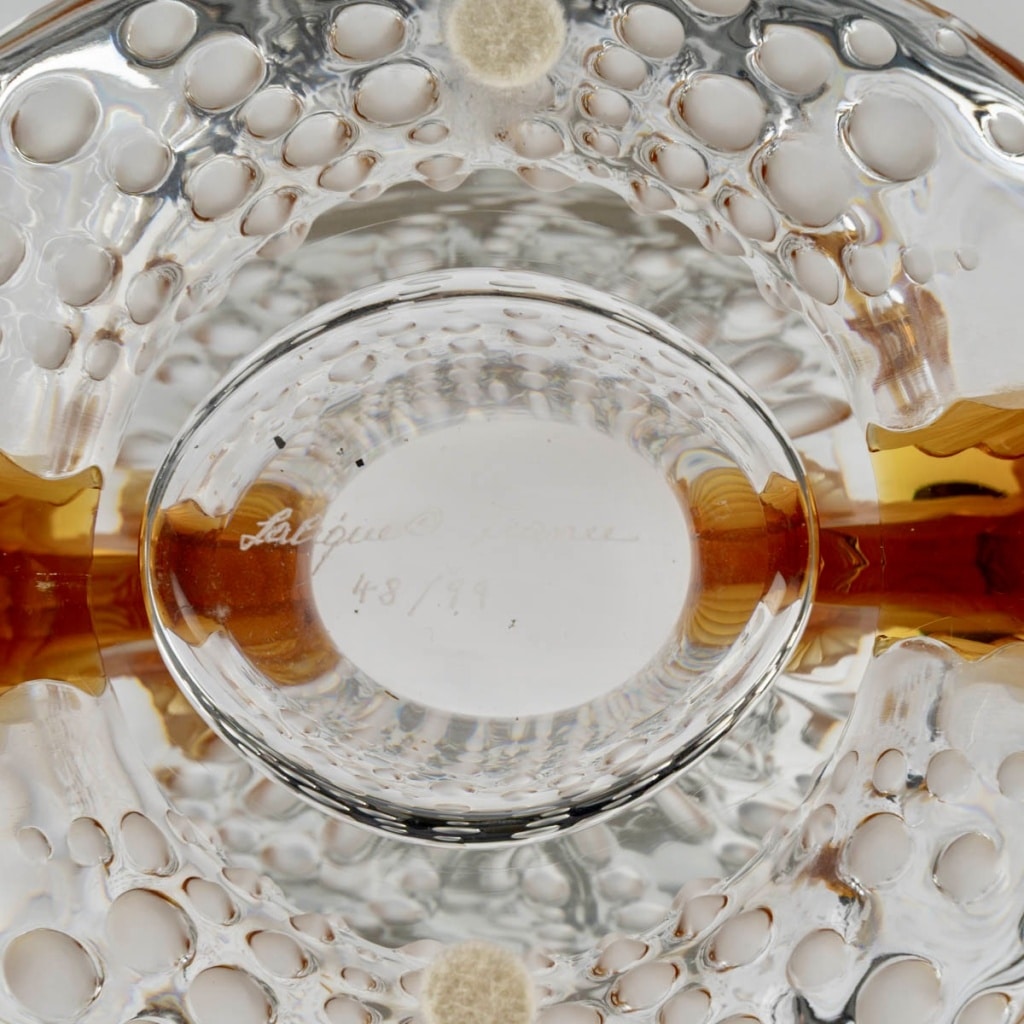 Vase « Poséïdon » cristal blanc et orange de LALIQUE FRANCE 7 Vase « Poséïdon » cristal blanc et orange de LALIQUE FRANCE 7