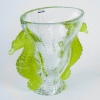 Vase « Poséïdon » cristal blanc et vert absinthe de LALIQUE FRANCE 12