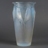 Vase « Ceylan » verre opalescent patiné bleu de René LALIQUE 10