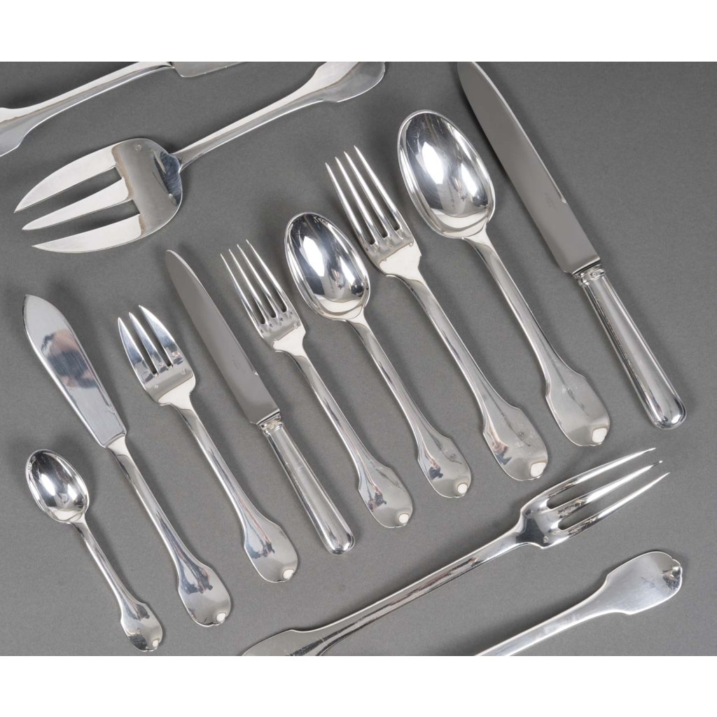 JEAN TETARD MENAGERE 100 PIECES EN ARGENT MASSIF Epoque 1930 6