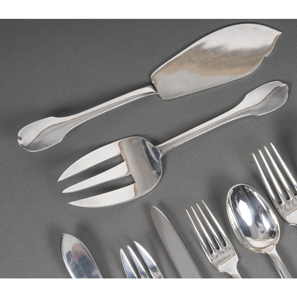 JEAN TETARD MENAGERE 100 PIECES EN ARGENT MASSIF Epoque 1930 7