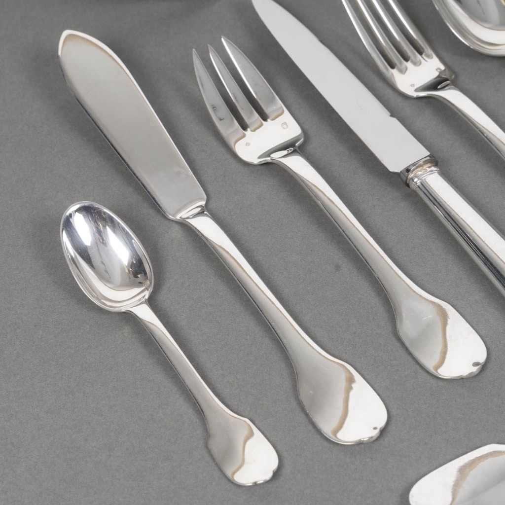 JEAN TETARD MENAGERE 100 PIECES EN ARGENT MASSIF Epoque 1930 9