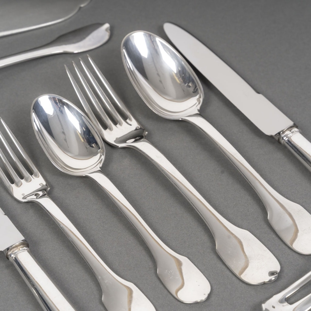 JEAN TETARD MENAGERE 100 PIECES EN ARGENT MASSIF Epoque 1930 11