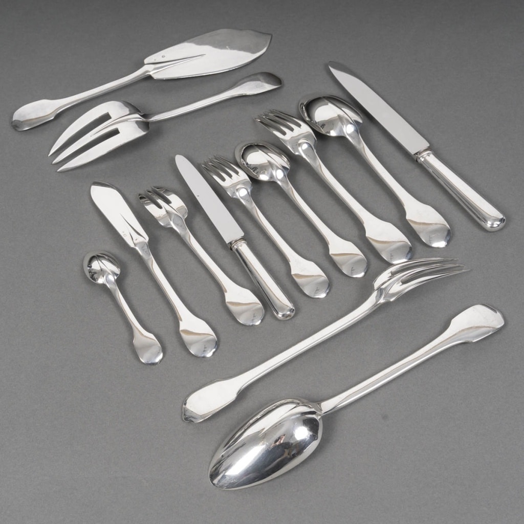 JEAN TETARD MENAGERE 100 PIECES EN ARGENT MASSIF Epoque 1930 14