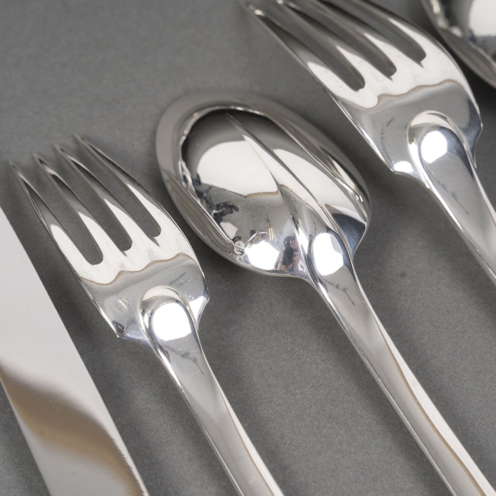 JEAN TETARD MENAGERE 100 PIECES EN ARGENT MASSIF Epoque 1930 16