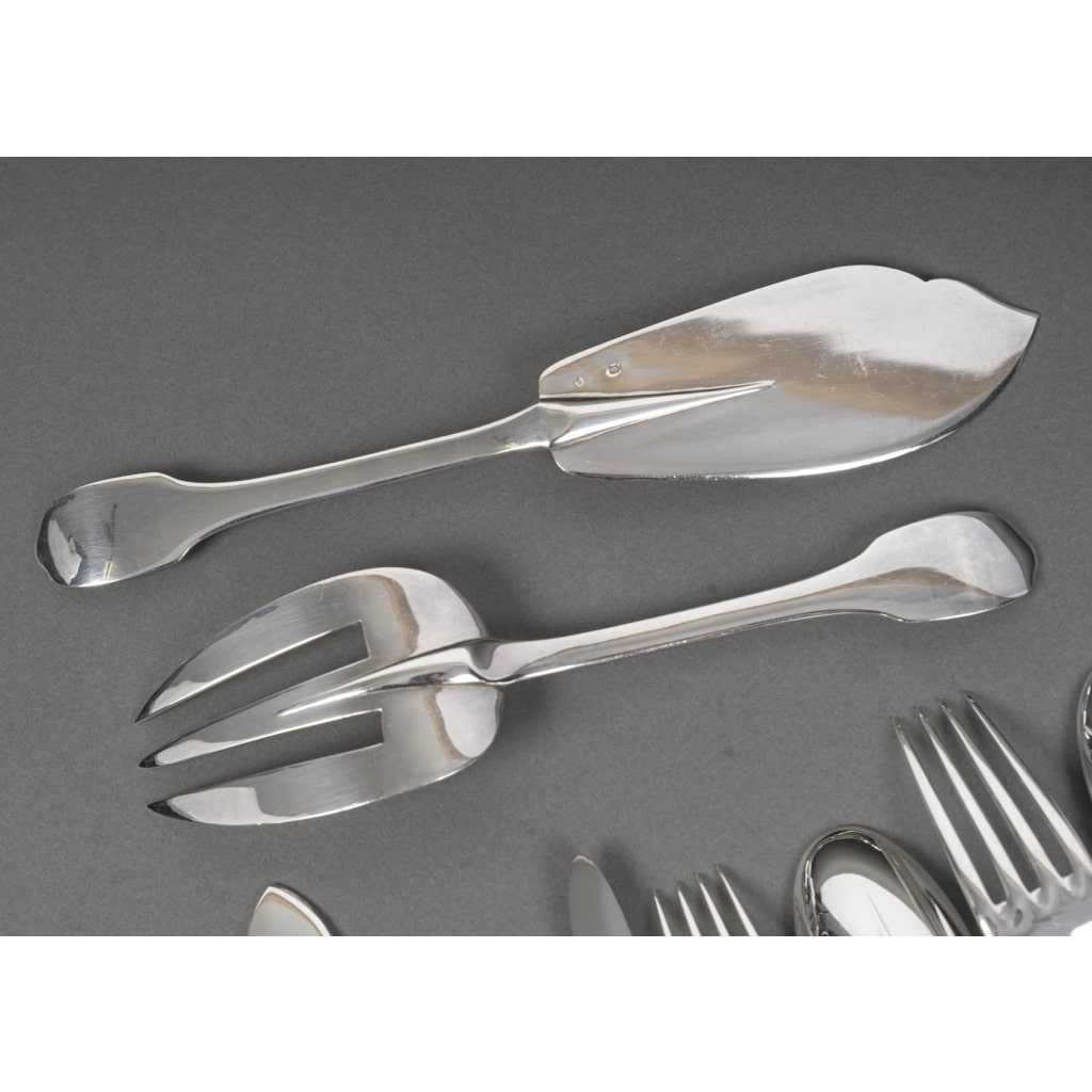 JEAN TETARD MENAGERE 100 PIECES EN ARGENT MASSIF Epoque 1930 17