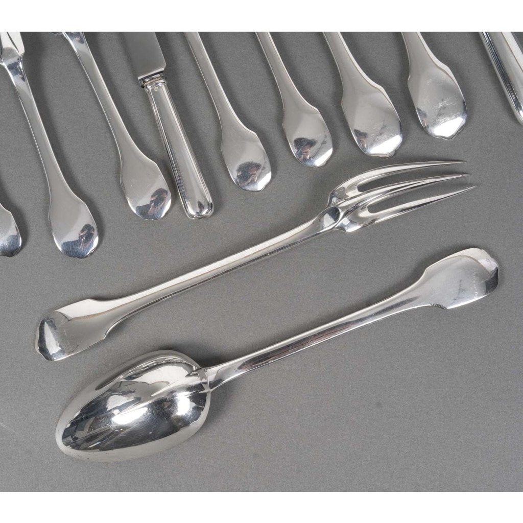 JEAN TETARD MENAGERE 100 PIECES EN ARGENT MASSIF Epoque 1930 18