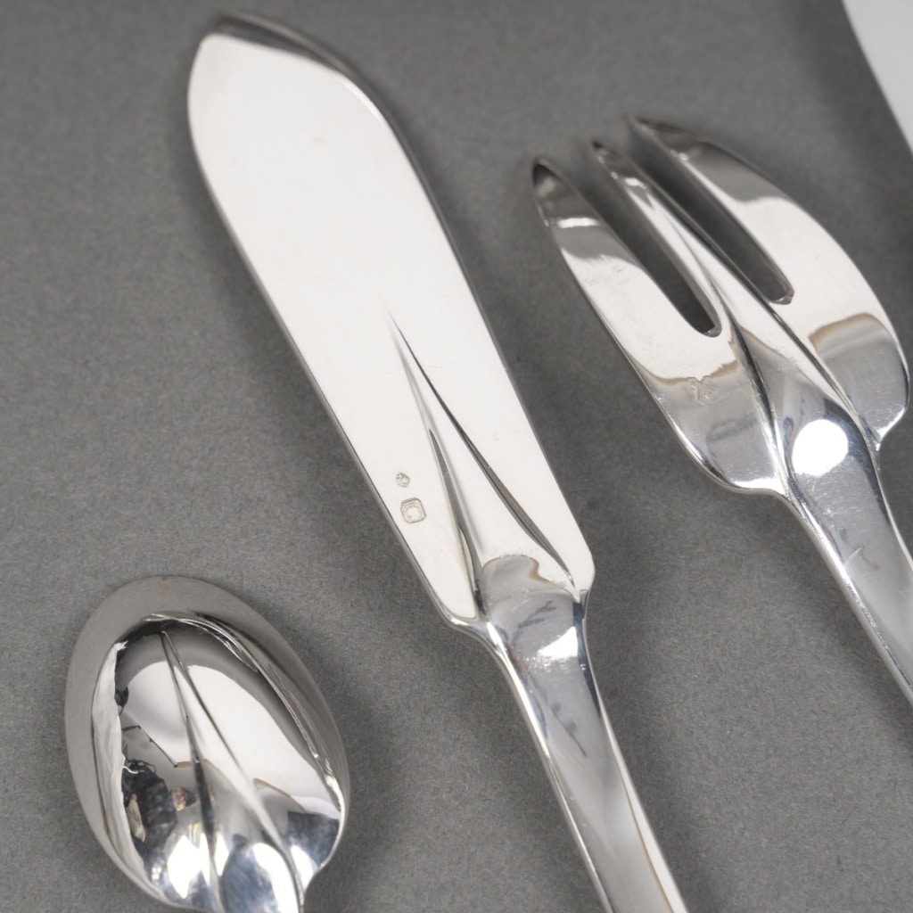 JEAN TETARD MENAGERE 100 PIECES EN ARGENT MASSIF Epoque 1930 19