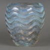 Vase « Méandres » verre opalescent patiné bleu de René LALIQUE 7