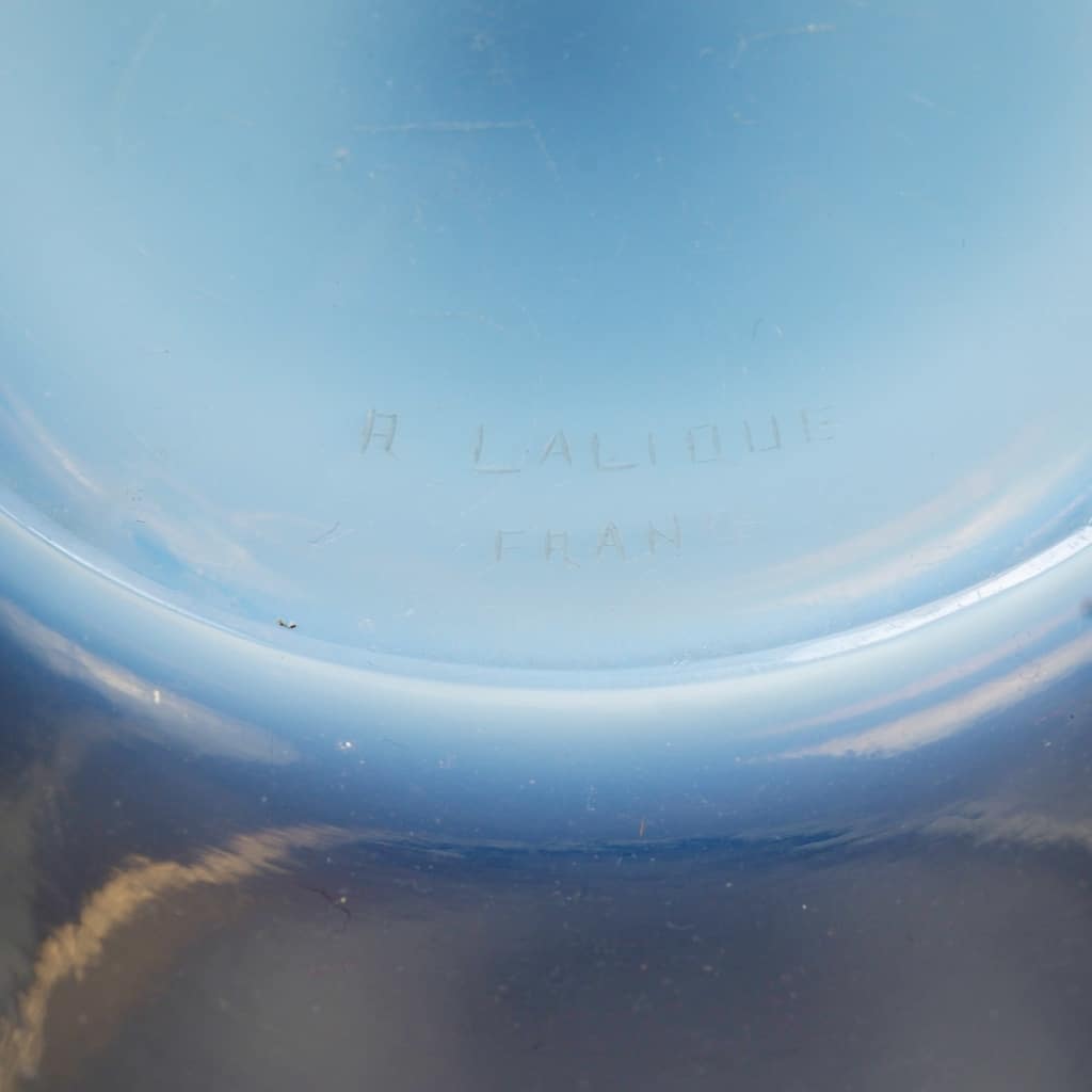 Vase « Chamarande » verre opalescent patiné gris de René LALIQUE 8 Vase « Chamarande » verre opalescent patiné gris de René LALIQUE 8