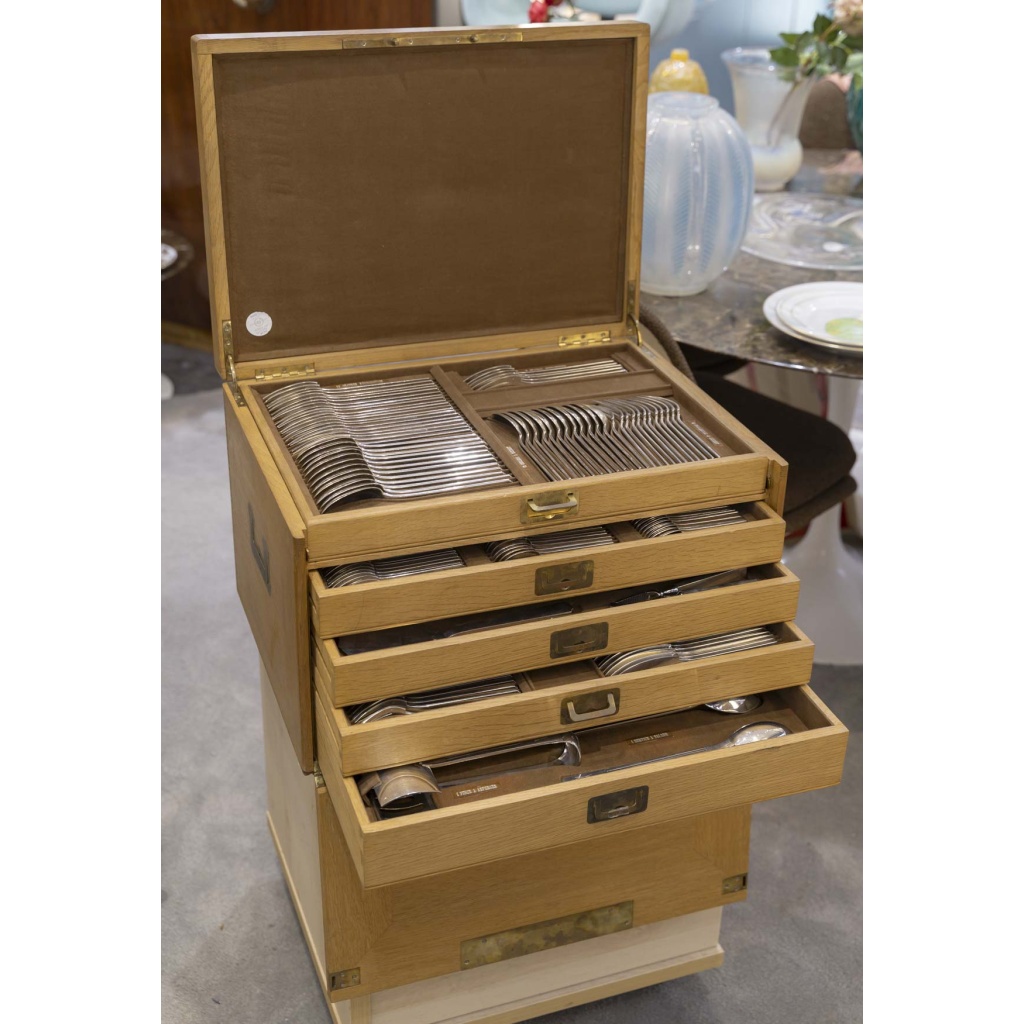 ORFEVRE SAVARY & FILS MENAGERE 191 PIECES EN ARGENT MASSIF EPOQUE 1930 12