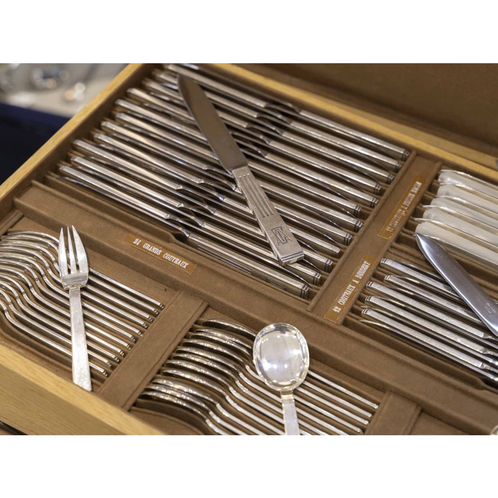 ORFEVRE SAVARY & FILS MENAGERE 191 PIECES EN ARGENT MASSIF EPOQUE 1930 16