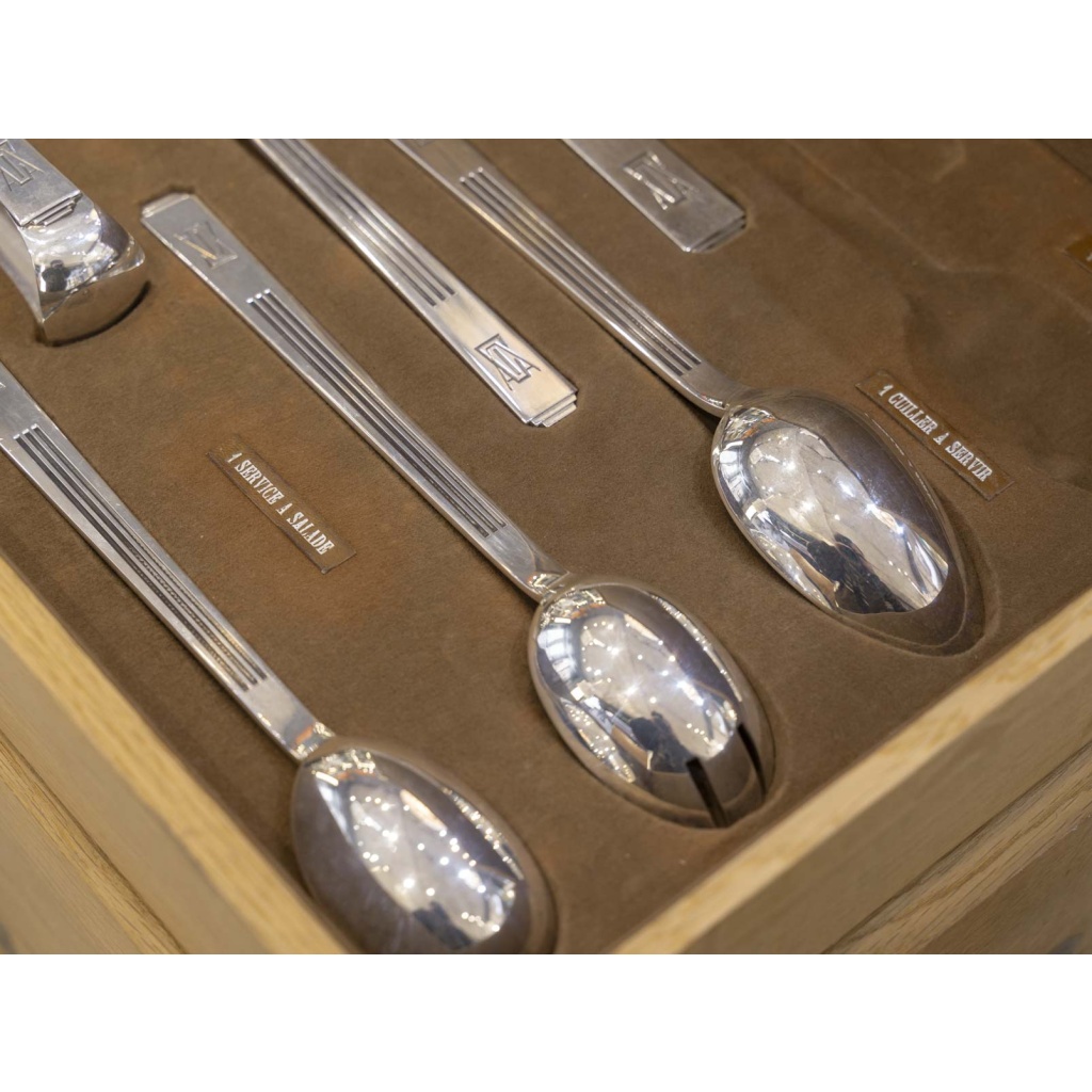 ORFEVRE SAVARY & FILS MENAGERE 191 PIECES EN ARGENT MASSIF EPOQUE 1930 30