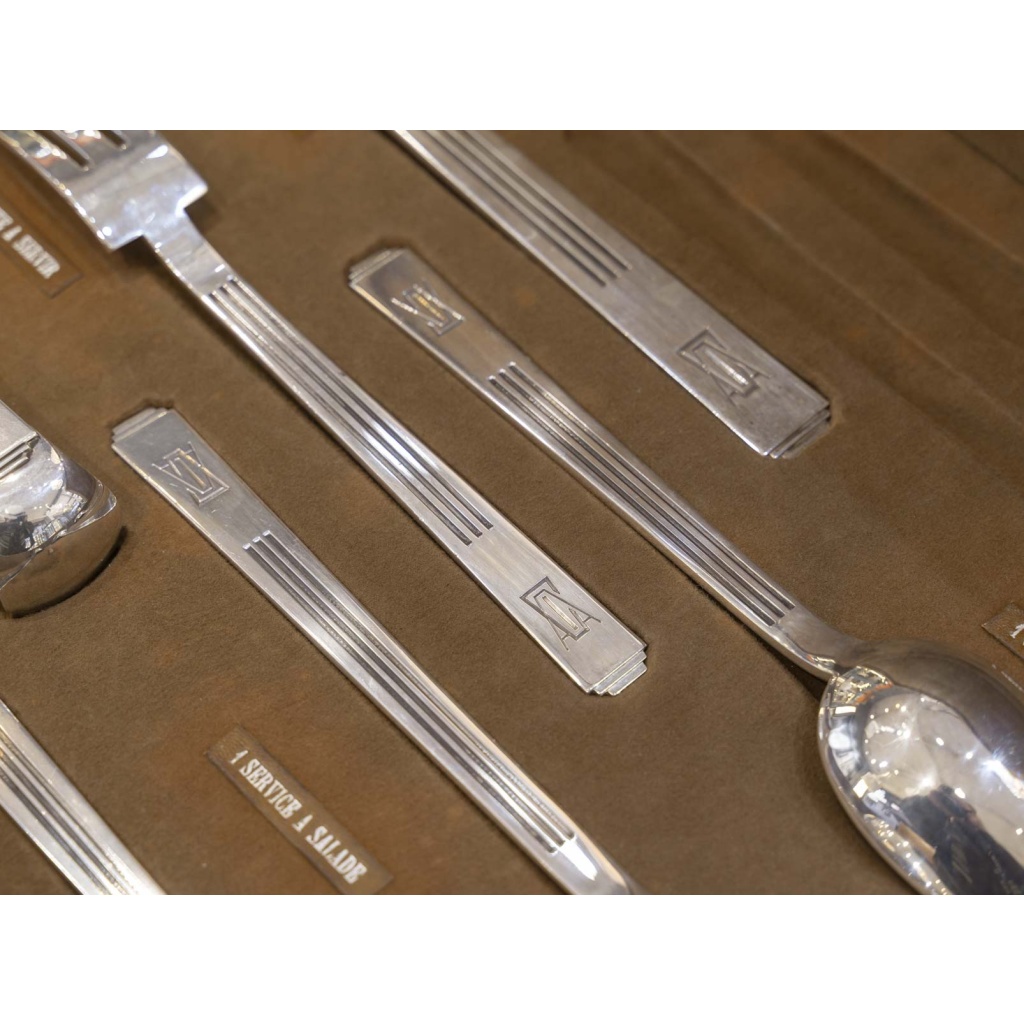 ORFEVRE SAVARY & FILS MENAGERE 191 PIECES EN ARGENT MASSIF EPOQUE 1930 31