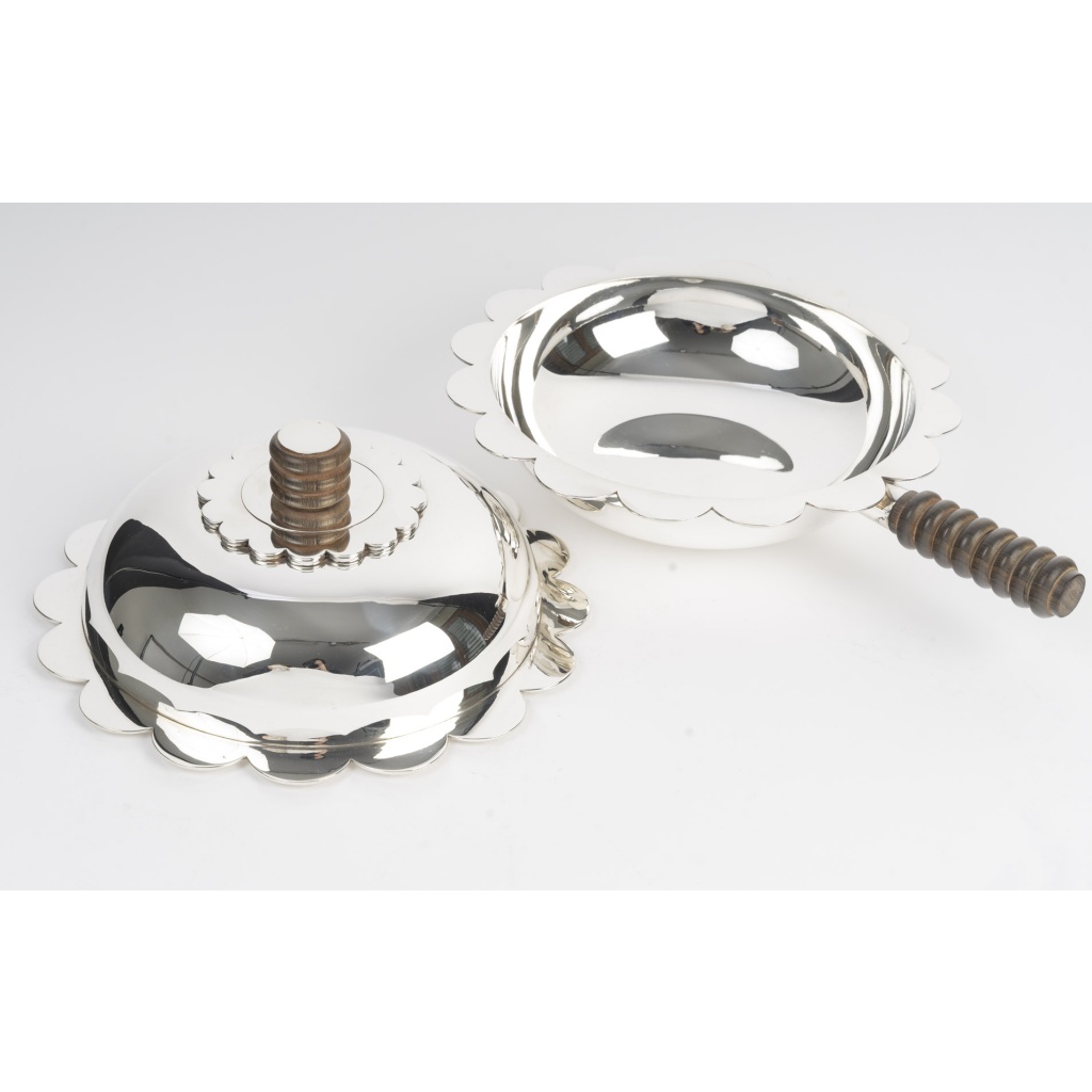 JEAN PUIFORCAT – Légumier couvert, argent massif époque ART DECO 7