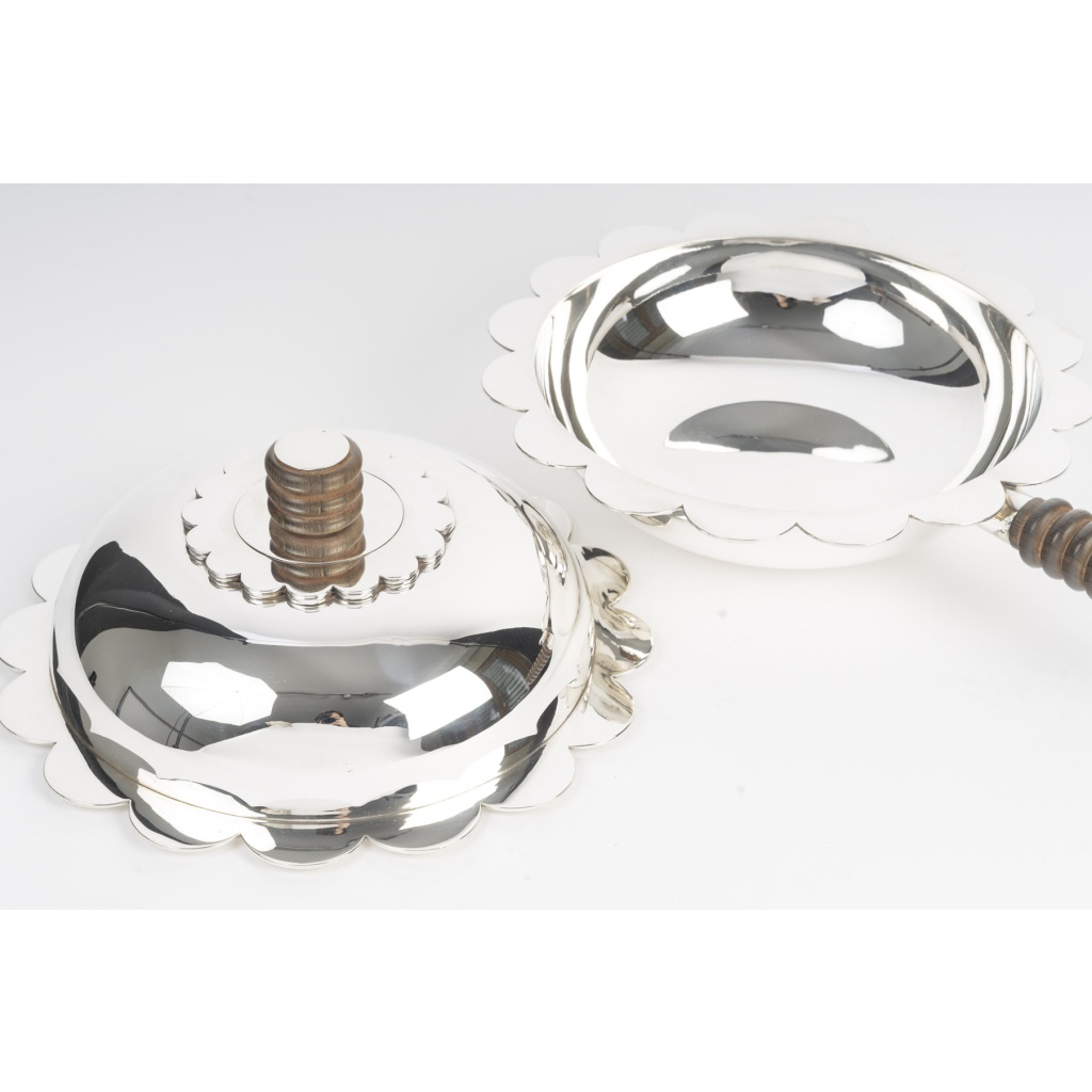 JEAN PUIFORCAT – Légumier couvert, argent massif époque ART DECO 8