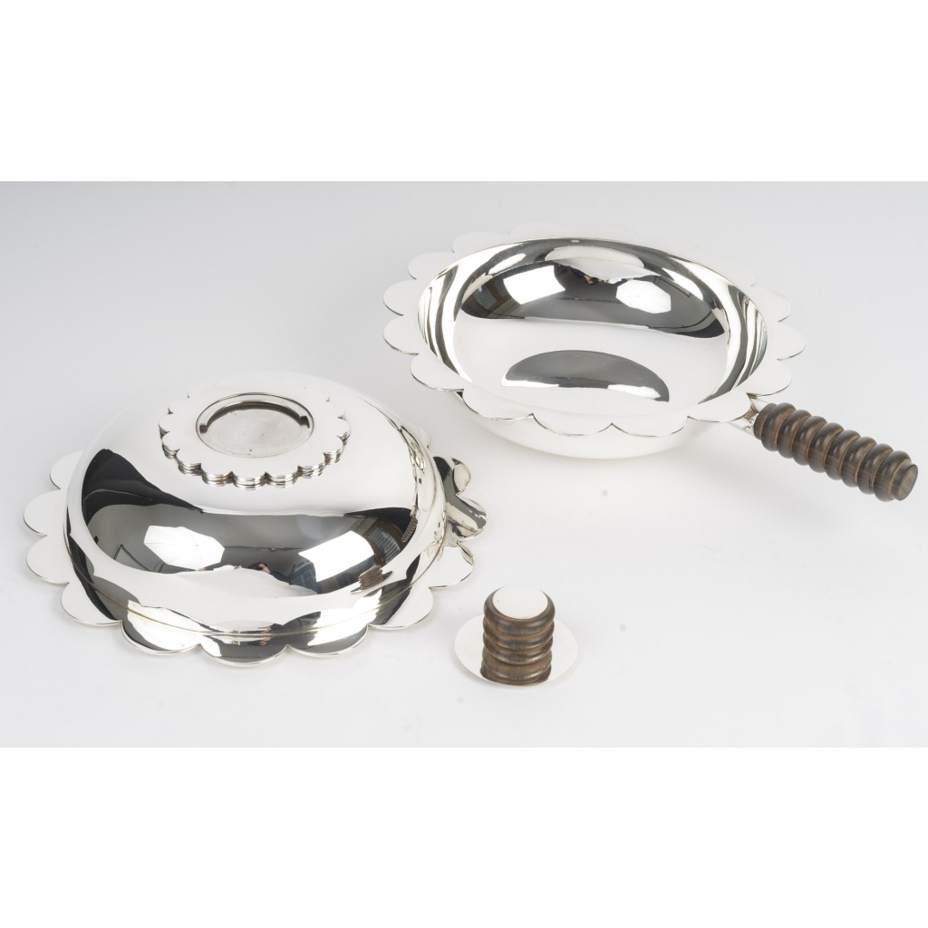 JEAN PUIFORCAT – Légumier couvert, argent massif époque ART DECO 9