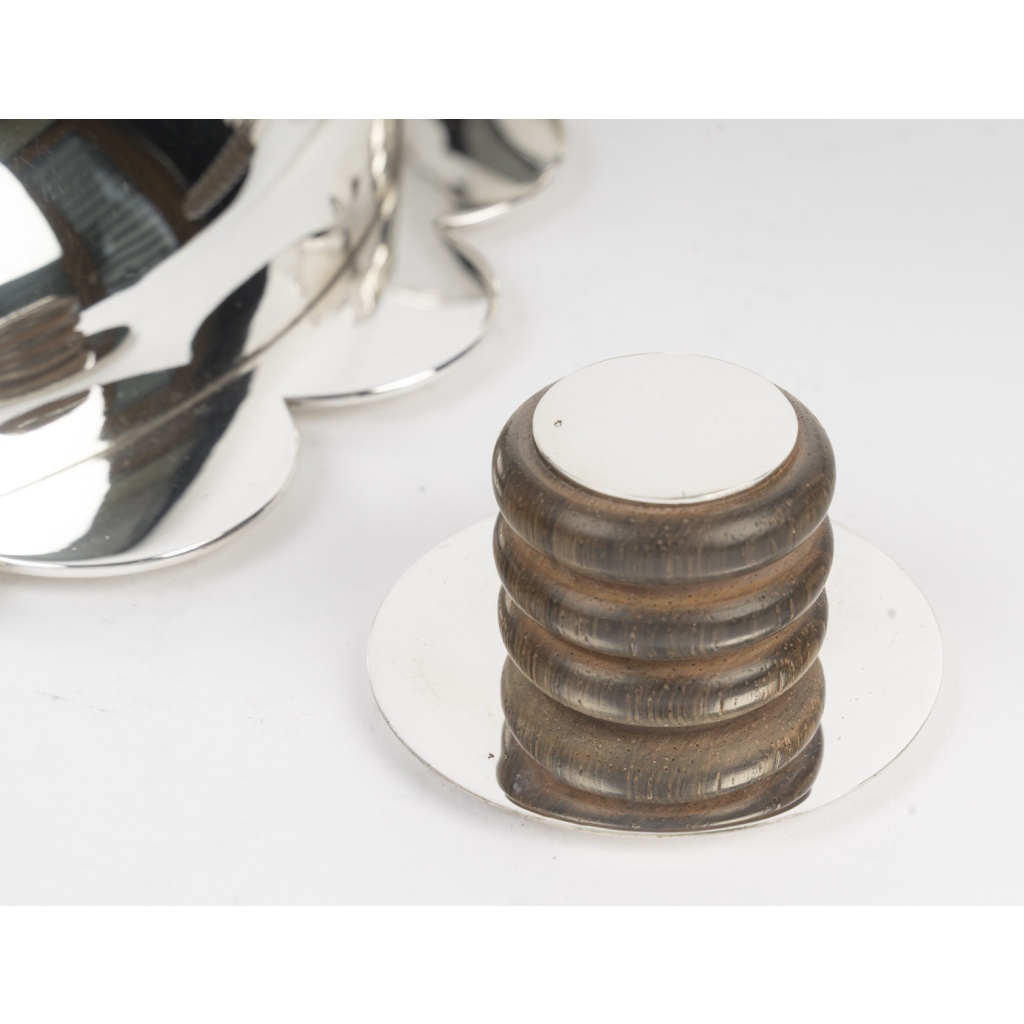 JEAN PUIFORCAT – Légumier couvert, argent massif époque ART DECO 10