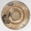 Vase « Dahlias » verre blanc patiné sépia et émaillé noir de René LALIQUE 13