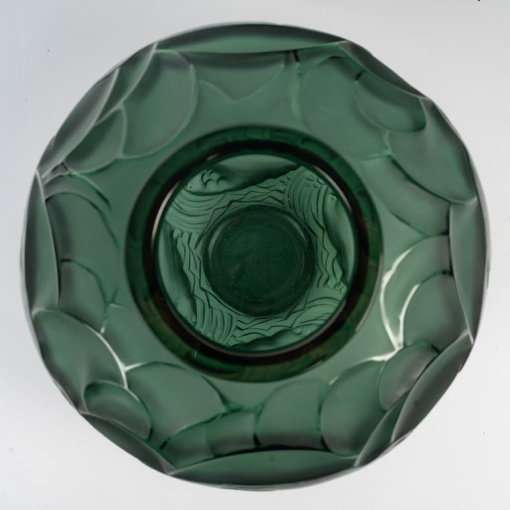 Vase « Courlis » cristal vert de LALIQUE FRANCE 5 Vase « Courlis » cristal vert de LALIQUE FRANCE 5
