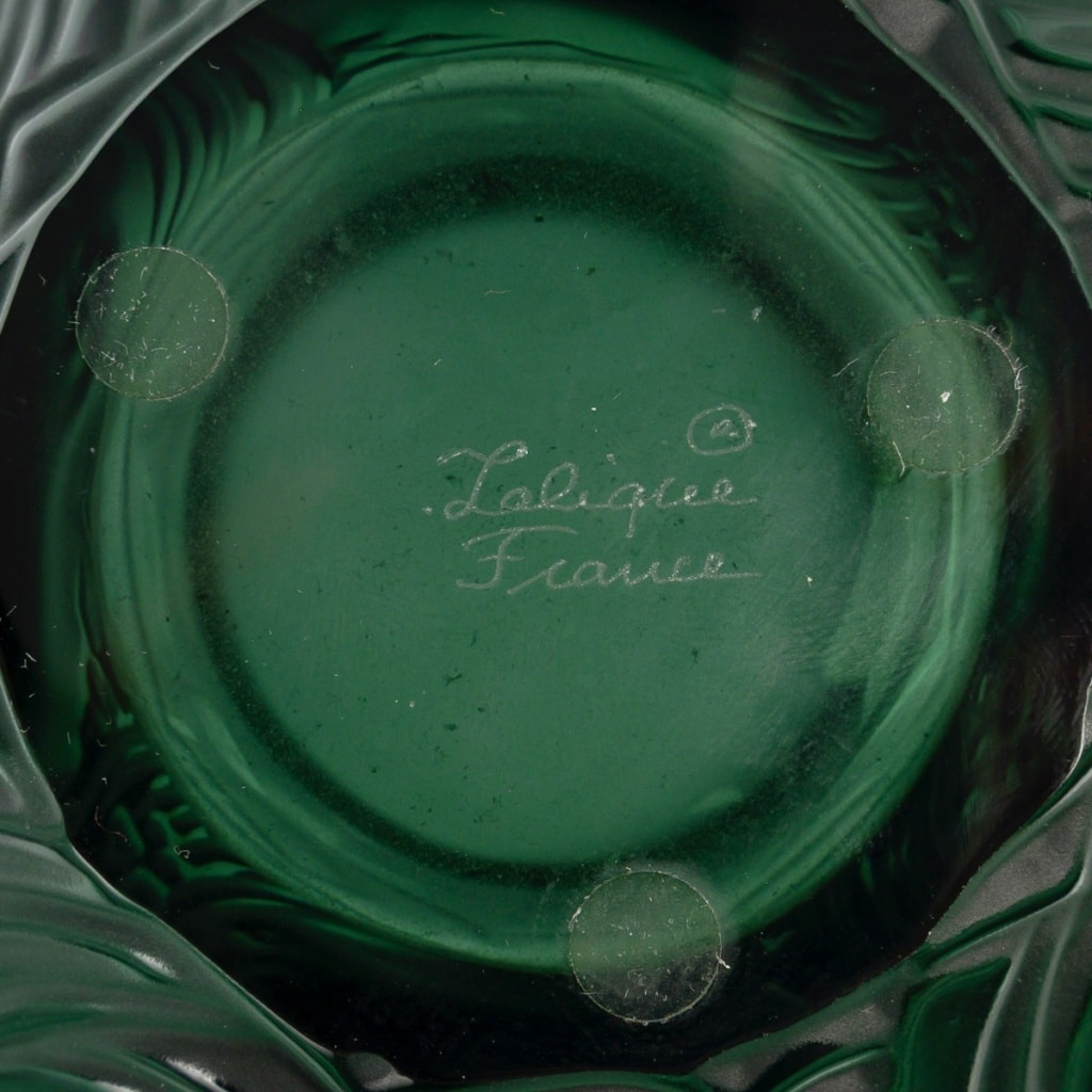 Vase « Courlis » cristal vert de LALIQUE FRANCE 8 Vase « Courlis » cristal vert de LALIQUE FRANCE 8
