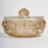 Boîte « Primevères » verre blanc patiné sépia de René LALIQUE 7