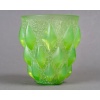 Vase « Rampillon » verre vert opalescent peppermint patiné blanc de René LALIQUE 8