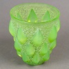 Vase « Rampillon » verre vert opalescent peppermint patiné blanc de René LALIQUE 9