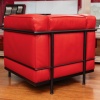 LE CORBUSIER ET PIERRE JEANNERET : Fauteuil « LC2 » cuir rouge 25 LE CORBUSIER ET PIERRE JEANNERET : Fauteuil « LC2 » cuir rouge 25