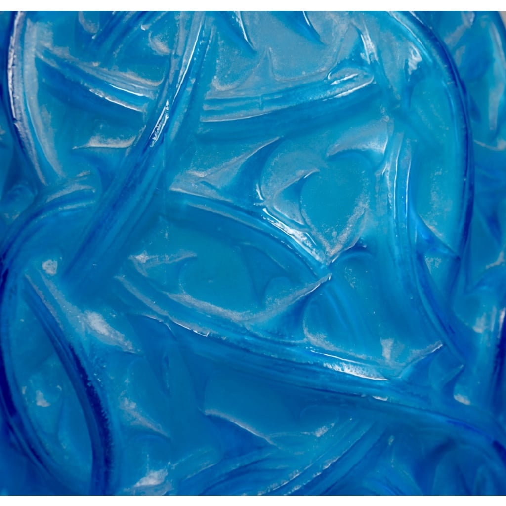 Vase « Ronces » verre bleu électrique de René LALIQUE 5