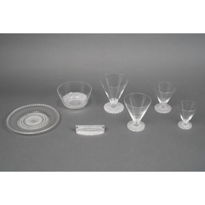 Service « Tokyo » verre blanc de René LALIQUE – 42 pièces Service « Tokyo » verre blanc de René LALIQUE – 42 pièces