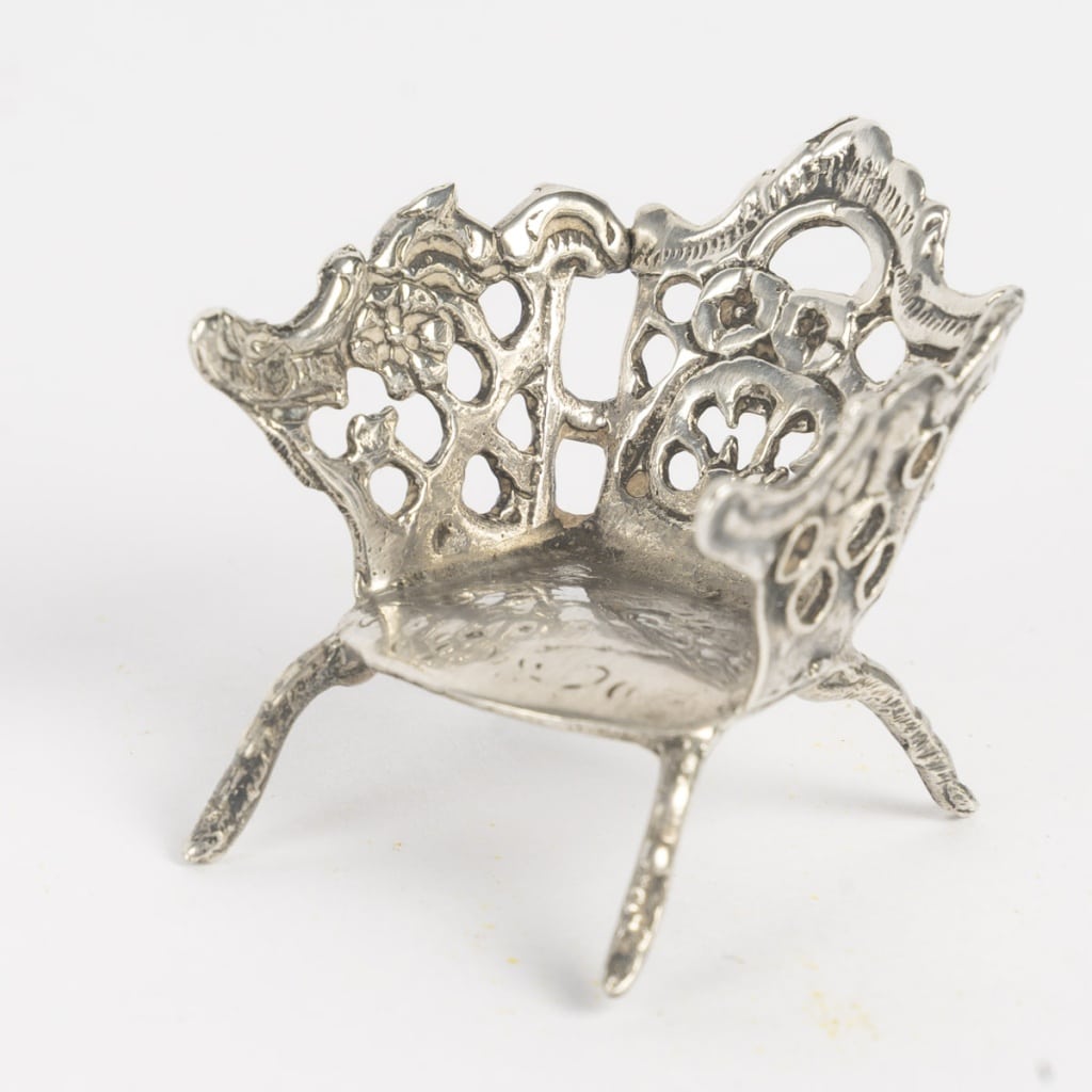 Miniature petit salon en argent massif de style Louis XV, époque fin XIXème siècle 11