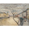 Serge Belloni (1925-2005) – Vue en hiver du Quai de Bourbon à Paris huile sur toile vers 1970 11 Serge Belloni (1925-2005) – Vue en hiver du Quai de Bourbon à Paris huile sur toile vers 1970 11