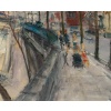 Serge Belloni (1925-2005) – Vue en hiver du Quai de Bourbon à Paris huile sur toile vers 1970 12 Serge Belloni (1925-2005) – Vue en hiver du Quai de Bourbon à Paris huile sur toile vers 1970 12